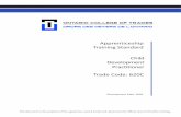 Workplace Apprenticeship Training Standard · Apprenticeship Training Standard Child Development Practitioner Trade Code: 620C Development Date: 2003 This document is the property