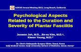 Psychological Aspects Related to the Duration and …€¦ · Related to the Duration and Severity of Plantar Fasciitis ... Psychological Aspects Related to the Duration and ... Rinehart,
