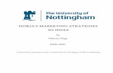 NOKIA’S MARKETING STRATEGIES IN INDIAdocshare01.docshare.tips/files/14753/147533193.pdf · NOKIA’S MARKETING STRATEGIES . IN INDIA. by . ... 3.4 SWOT Analysis . 4. METHODOLOGY