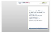 Horn of Africa - Using Resilience Data for Programming ... · Using Resilience Data for Programming ... Using Resilience Data for Programming Decisions Workshop” was ... Project