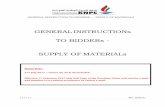 GENERAL INSTRUCTIONs TO BIDDERs - SUPPLY … INSTRUCTION TO BIDDERS – SUPPLY OF MATERIALS 1 | P a g e Rev: 10/01/17 GENERAL INSTRUCTIONs TO BIDDERs - SUPPLY OF MATERIALs Please Note: