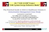 HL7 “EHR SD RM” Project “EHR System Design Reference …€¦ ·  · 2010-09-28Immunization Management Case Study Documentation Approach ... Immunization Management Case Study