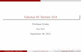 Calculus III: Section 13 - Shippensburg University of ...webspace.ship.edu/deensley/m213/sec13_4.pdf · Curvature Curvature Professor Ensley (Ship Math) Calculus III: Section 13.4