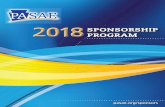 2018 SPONSORSHIP PROGRAM - PASAE Sponsorship Booklet.pdf · 2018 SPONSORSHIP PROGRAM. ... •Clickable side-bar advertisement for 12 months in ... • Logo on table tents and/or signage