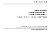 RM3545 - Technical Diagnostic Services · RM3545 ･ RM3545-01 ･ RM3545-02 Instruction Manual RESISTANCE METER RM3545-01 RESISTANCE METER RM3545 October 2013 Revised edition 1 …
