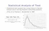 Statistical Analysis of Text - Columbia Universitymadigan/DM08/textCat.ppt.pdfStatistical Analysis of Text •Statistical text analysis has a long history in literary analysis and
