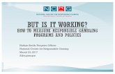 Nathan Smith, Program Officer National Center for ... · Nathan Smith, Program Officer National Center for Responsible Gaming ... interventions designed to promote consumer protection,
