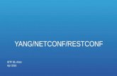 YANG/NETCONF/RESTCONF - IETF · • Getting Started With OpenConfig in Cisco IOS XR (