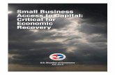 Small Business Access to Capital: Critical for … Business Access to Capital: Critical for Economic Recovery ... The current status of small business access to capital ... competitors