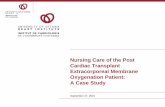 Nursing Care in the Post Cardiac Transplant … Lamb, L ECMO case study...Cardiac Transplant Extracorporeal Membrane Oxygenation Patient: ... • Derived from cardiopulmonary bypass