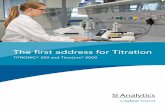 The first address for Titration - YSI Library/Documents/Specification Sheets... · The first address for Titration. Selection table titration – piston burettes TITRONIC ... Redox