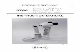 KOWA INSTRUCTION MANUAL Congratulations on your purchase of the KOWA SL-17. This manual provides a description of the operating procedures and important precautions to be observed