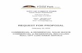 CITY OF FOREST PARK 10 2012.pdf · this “Request for Proposal” hereinafter referred to as “ RFP ... Collection of Residential Solid Waste; and/or ... Forest Park Georgia 30297