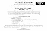 FOR TEACHERS ONLY VOLUME - Regents …nysedregents.org/GlobalHistoryGeography/114/glhg12014-rg2w.pdf† Trainer leads review of specific rubric with reference to the task ... The first