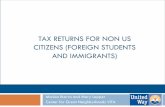 TAX RETURNS FOR NON US CITIZENS (FOREIGN … · Topics Covered 1. Types of returns –regular 1040 or 1040NR 2. Steps to determine return type to file 3. Resident Alien Taxpayer 4.