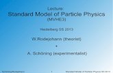 Lecture: Standard Model of Particle Physics€¦ · Schöning/Rodejohann 1 Standard Model of Particle Physics SS 2013 ... Tutorials offer the possibility to discuss open questions