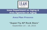 Iowa Department on Aging & Area Agencies on Aging … Department on Aging & Area Agencies on Aging Area Plan Process “Super Fly AP Rock Stars” September 14 – 18, 2015
