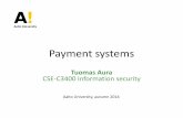 Tuomas Aura CSE-C3400 Information security · Tuomas Aura CSE-C3400 Information security ... (Europay, Mastercard, Visa) ... Dynamic data authentication (DDA):