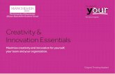 Creativity & Innovation Essentials - Alliance MBS · Original Thinking Applied Creativity & Innovation Essentials Maximise creativity and innovation for yourself, your team and your