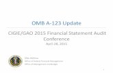 OMB A-123 Update - IGNET Conference... · OMB A-123 Update Mike Wetklow Office ... The revised guidance: ... • First Introduced in OMB Circular A-11, FY 2014 A -123 and A 11 introducing