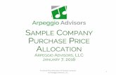 SAMPLE COMPANY PURCHASE PRICE ALLOCATION - … · Purchase Price Allocation of Sample Company by Arpeggio Advisors, LLC 1. January 7, 2016. ... Sample Company provided products and