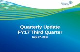 Quarterly Update FY17 Third Quarter - Investors | …/media/Files/J/...6 Johnson Controls plc. – July 27, 2017 FY17 Third Quarter Earnings from Continuing Operations* +1% +1% FY17