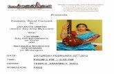 Carnatic Vocal Concert by JAYANTHI UMESH … Vocal Concert by JAYANTHI UMESH (Senior Bay Area Musician) With LAKSHMI BALASUBRAMANYA on Violin and RAVINDRA BHARATHI SRIDHARAN on Mridangam