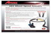 ABS Wheel Speed Sensors - Airtex Ve · ABS Wheel Speed Sensors ... mounted either on the differential or wheel- ... mounting hardware and detailed instructions help ensure faster,