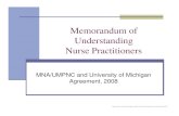 Memorandum of Understanding Nurse Practitioners of . Understanding. Nurse Practitioners. ... Cardiac Surgery NP, Special Labor Market Consistent with the collaborative …