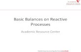 Basic Balances on Reactive Processes Balances on Reactive Processes Academic Resource Center. Motivation •This topic was chosen because it is believed to ... The General Balance