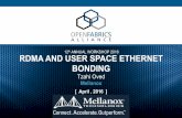 12th RDMA AND USER SPACE ETHERNET BONDING AND USER SPACE ETHERNET BONDING Tzahi Oved [ April , 2016 ] Mellanox [ LOGO HERE ] OpenFabrics Alliance Workshop 2016 AGENDA ! Introduction