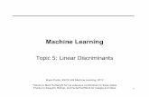 eecs349 linear discriminants - Northwestern Engineering · share a covariance matrix 4 g ... we used SSE in linear regression (next slide) • Note, ... Logistic Regression ...