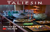FRANK LLOYD WRIGHT’S - Taliesin · Taliesin Preservation is pleased to unveil a new space rental program enabling the general public to host private events across Frank Lloyd Wright’s
