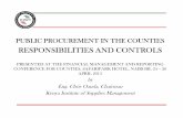 PUBLIC PROCUREMENT IN THE COUNTIES - Home - …€¢ Public Private Partnerships Act, 2012 • Supplies Practitioners Management Act, 2007 • Public Procurement and Disposal Act,