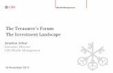 The Treasurer's Forum The Investment Landscape · The Treasurer's Forum ... 1994 1995 1996 1997 1998 1999 2000 2001 2002 2003 2004 2005 2006 2007 ... earnings . Source: Thomson Reuters,