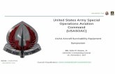 United States Army Special Operations Aviation Command ...€¦ · UNCLASSIFIED//FOUO USASOAC | VOLARE OPTIMOS UNCLASSIFIED//FOUO United States Army Special Operations Aviation Command