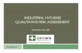 INDUSTRIAL HYGIENE QUALITATIVE RISK ASSESSMENT · industrial hygiene qualitative risk assessment dan drown, cih, csp drownehs.com
