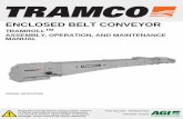 Enclosed Belt Conveyor UK - TRAMCOINC.COM BELT CONVEYOR TRAMROLL TM ASSEMBLY, OPERATION, AND MAINTENANCE MANUAL ORIGINAL INSTRUCTIONS. ... • Belt alignment switch with automatic