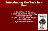 Introducing On-Task in a Box - Amazon Web Services · Introducing On-Task in a ... • Figure 4: Behavior Observation Form ... Teaching the Definition of On-Task and Off-Task and