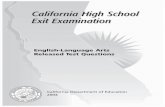 California High School Exit Examination · support the ideas expressed in each work. ... including figurative language, imagery, allegory, ... by Maya Angelou