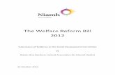 The Welfare Reform Bill 2012 - Northern Ireland Assembly · The Welfare Reform Bill 2012 ... by legal analysis on the ill’s human rights compliance ... 2012 Carecall provided counselling