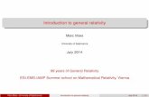 Introduction to general relativity - univie.ac.athomepage.univie.ac.at/piotr.chrusciel/SummerSchool2014/Marc_Mars... · Introduction to general relativity Marc Mars University of