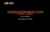 ONTARIO AMENDMENTS TO THE CANADIAN … 0 through 86 of the Canadian Electrical Code Part I C22.1-0, ... hand or foot but not a finger or toe ... Ontario Amendments to the Canadian
