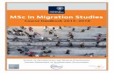MSc in Migration Studies - COMPAS€¦ · MSc in Migration Studies Course Handbook September 2015 This handbook is for all students commencing the MSc in Migration Studies in Michaelmas