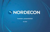Investor presentation - Nordecon presentation_3m_2015.pdfInvestor Presentation 3m 2015 ... • Nordecon is a group of construction companies whose core business is construction project