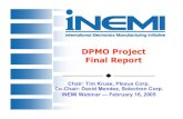 DPMO Project Final Report - INEMIthor.inemi.org/webdownload/newsroom/Presentations/DPMO_webinar.pdfDPMO Project Final Report Chair: Tim Kruse, Plexus Corp. ... Anderson-Darling Normality