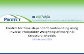 Control for time-dependent confounding using Inverse ... · Control for time-dependent confounding using Inverse Probability Weighting of ... Inverse probability weighting of marginal