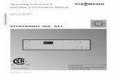 Operating Instructions and User’s Information Manual · Operating Instructions and User’s Information Manual ... (without function in multi-boiler system) Changing the domestic