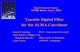 Tunable for the ALMA Correlator - radionet-eu.org Digital... · for the ALMA. Correlator. Gianni Comoretto. ... •64 channels/IF @ 2GHz BW, 4 polarization ... independently tunable