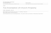 Van Alstyne, Arvo - Ohio State University · TAX EXEMPTION OF CHURCH PROPERTY ARVO VAN ALSTYNE* One of the most pervasive and firmly established anomalies in American law is the permissibility